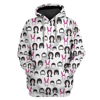 Street Style Black White Human Face Pattern Human Face Hoodie