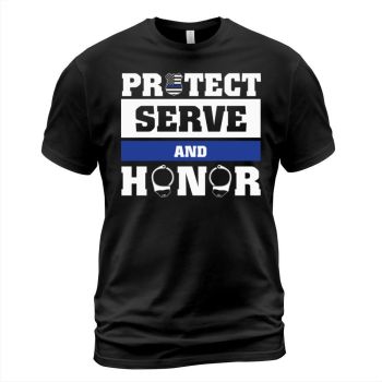 Police USA Flag Serve Honor