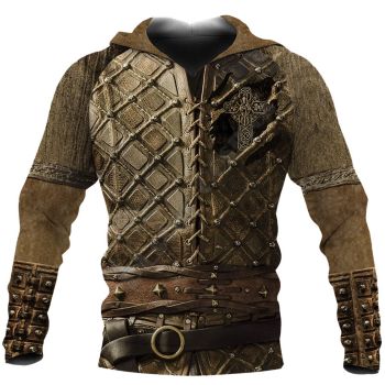 Cute Brown Belt Pattern Armor Hoodie