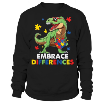 Embrace Differences Dinosaur Puzzle Sweatshirt