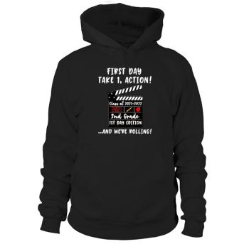 1st day of school 2021 2022 2nd grade back to school meme men hoodies