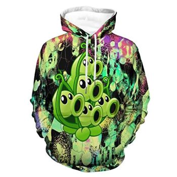 Plants vs Zombies Hoodies &#8211; 3D Print Pullover Gaming Hoodie