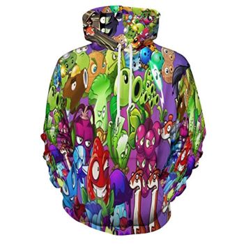 Plants vs Zombies Hoodies &#8211; 3D Print Pullover Gaming Hoodie