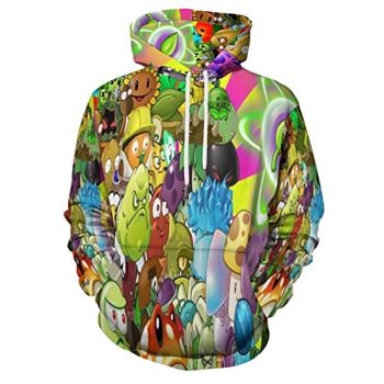 Plants vs Zombies Hoodies &#8211; 3D Print Pullover Gaming Hoodie