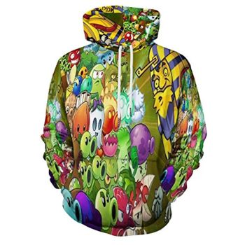 Plants vs Zombies Hoodies &#8211; 3D Print Pullover Gaming Hoodie