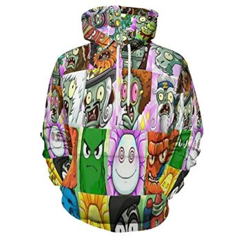 Plants vs Zombies Hoodies &#8211; 3D Print Pullover Gaming Hoodie