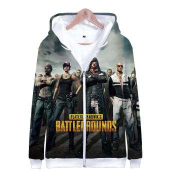 Playerunknown&#8217;s Battlegrounds Hoodies &#8211; Game PUBG 3D Zipper Pullover