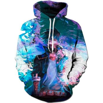 Classical  Colorful Headshot Pattern Bitcoin Hoodie