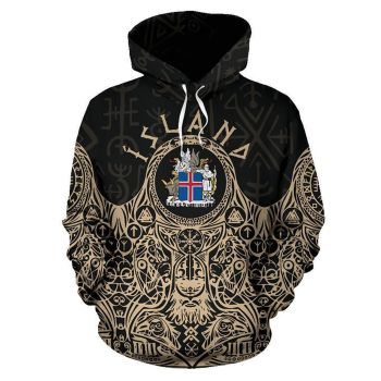 Vintage  Black Symbols Pattern Tattoo Hoodie