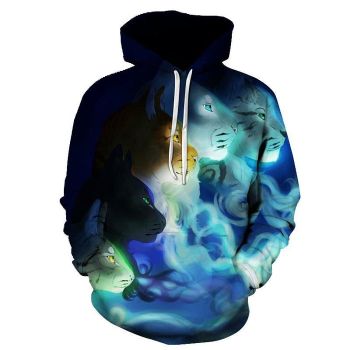 Cat Transformation 3D Sweatshirt Hoodie Pullover