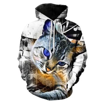 Cute Cat 3D Sweatshirt, Hoodie, Pullover