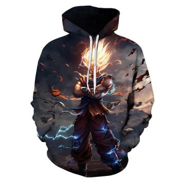 Dragon Ball Z Super Saiyan 3D Sweatshirt Hoodie Pullover