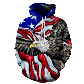 American Bald Eagle 3D Sweatshirt Hoodie Pullover