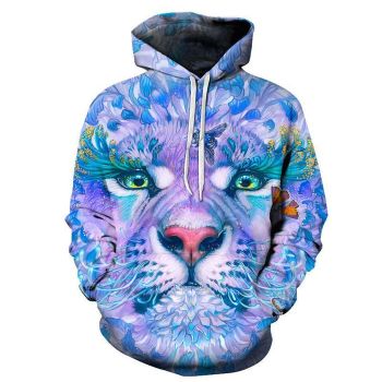 Flower Tiger 3D Sweatshirt Hoodie Pullover