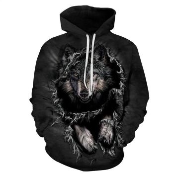 Mountain Wolf 3D Hoodie Sweatshirt Pullover