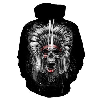 Indian Skull 3D Sweatshirt, Hoodie, Pullover