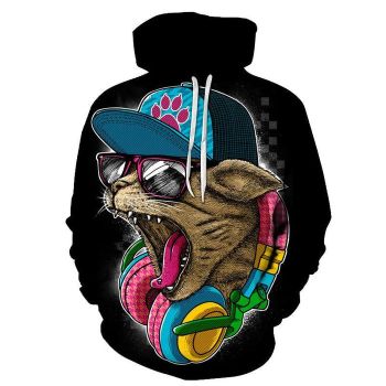 DJ-Cat 3D Sweatshirt, Hoodie, Pullover
