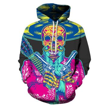 Dead Musician Gunman 3D Sweatshirt Hoodie Pullover