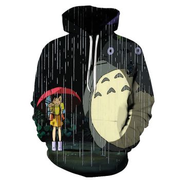 Totoro Under the Rain 3D Sweatshirt Hoodie Pullover