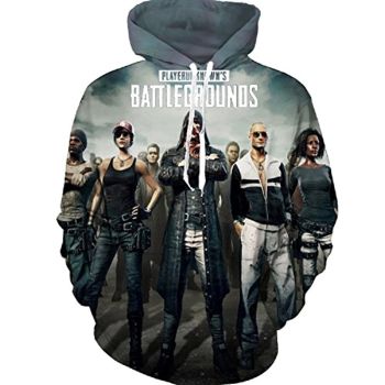 PUBG Hoodies &#8211; 3D Print Game Playerunknown&#8217;s Battlegrounds Pullover with Pockets