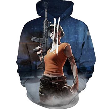 PUBG Hoodies &#8211; 3D Print Game Playerunknown&#8217;s Battlegrounds Pullover with Pockets