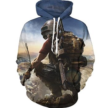 PUBG Hoodies &#8211; 3D Print Game Playerunknown&#8217;s Battlegrounds Pullover with Pockets