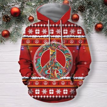 Vintage  Red Gift Box Pattern Christmas Hoodie