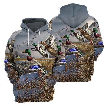  Loose Colorful Bird Pattern Animals Hoodie