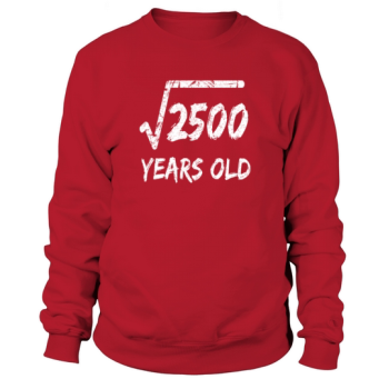 Square Root of 2500 50th Birthday 50 Years Old - Mens Premium Sweatshirt