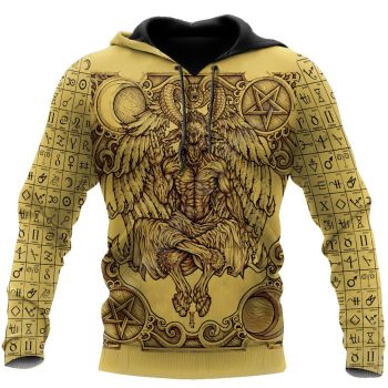Pretty And Vintage  Brown Skull Pattern Skull Hoodie