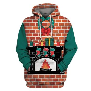  Generous And Beautiful Red Green Socks Gift Box Pattern Christmas Hoodie