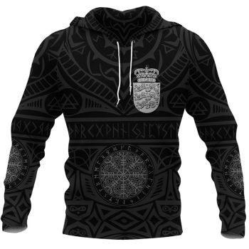 Precious And Gorgeous Balck Symbols Pattern Tattoo Hoodie