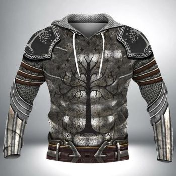 Precious Black Tree Pattern Armor Hoodie