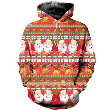 Precious Red Tree Santa Claus Pattern Christmas Hoodie