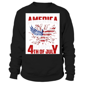 God Bless America Happy 4th Of July Sweatshirt