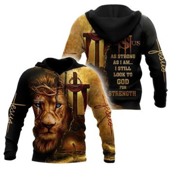  Classical And Elegance Brown Tiger Pattern Jesus Hoodie