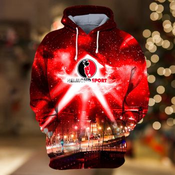 Precious Red Lighting Pattern Lighting Hoodie