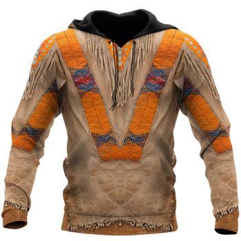 Classical  Brown Tassels Pattern Indians Hoodie