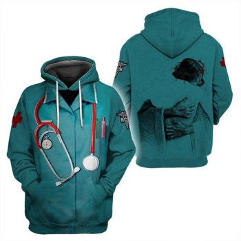  Vintage  And Loose Green Fingers Pattern Jesus Hoodie