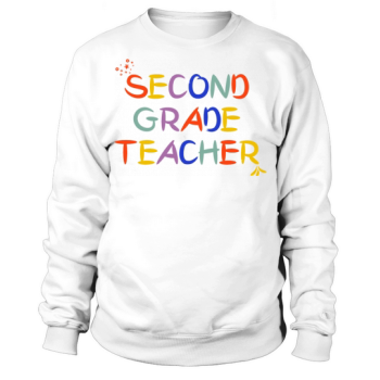 Vintage 2nd Second Grade Teacher Back To School Sweatshirt