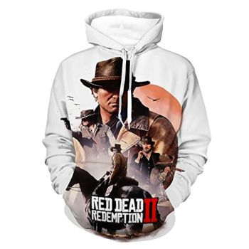 Red Dead Redemption Hoodie &#8211; John Marston 3D Print Long Sleeve Hooded Sweatshirt