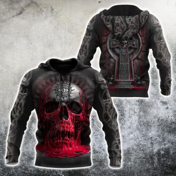 Precious And Cute Black   Skull Pattern Skull Hoodie