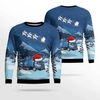 Republic Services Peterbilt Heil Front Loader Christmas Sweater