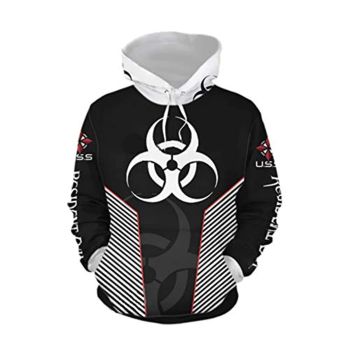 Resident Evil Hoodie &#8211;  Umbrella Pattern Black 3D Print Pullover Drawstring Hoodie