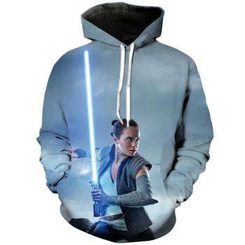 Rey The Last Jedi | Star Wars 3D Printed Hoodie