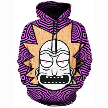 Rick and Morty Hoodies——Rick Pink Unisex Hoodie