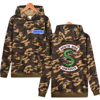Riverdale Hoodies &#8211; Riverdale Double-Headed Snake Logo Icon Army Green Hoodie