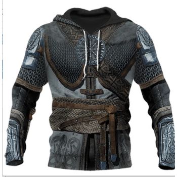 Loose And Fashion Black Belt Pattern Animals Hoodie