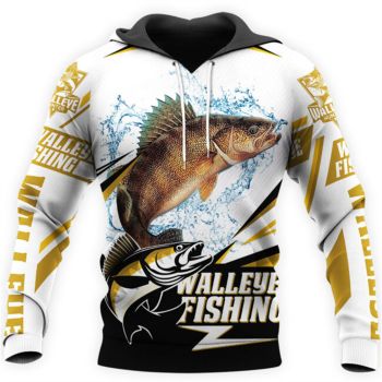 Fashion Yellow Fish Pattern Animals Hoodie