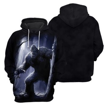 Classical And Elegance Black Gorilla Pattern Animals Hoodie